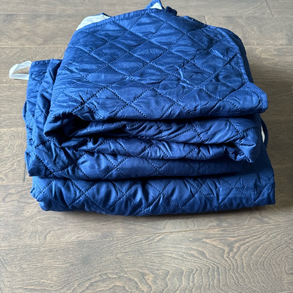 Navy Blue sofa  Cover format of 3 pics New with bag - Picture 2 of 12